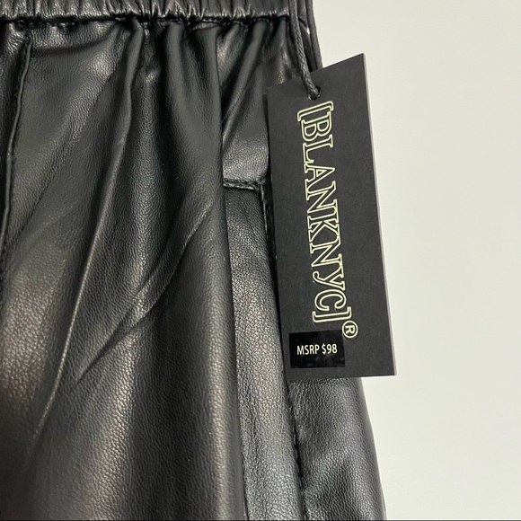 30) NWT Blank NYC Faux Leather Elastic Waistband Jogger Pants Size 28 - Picture 8 of 16